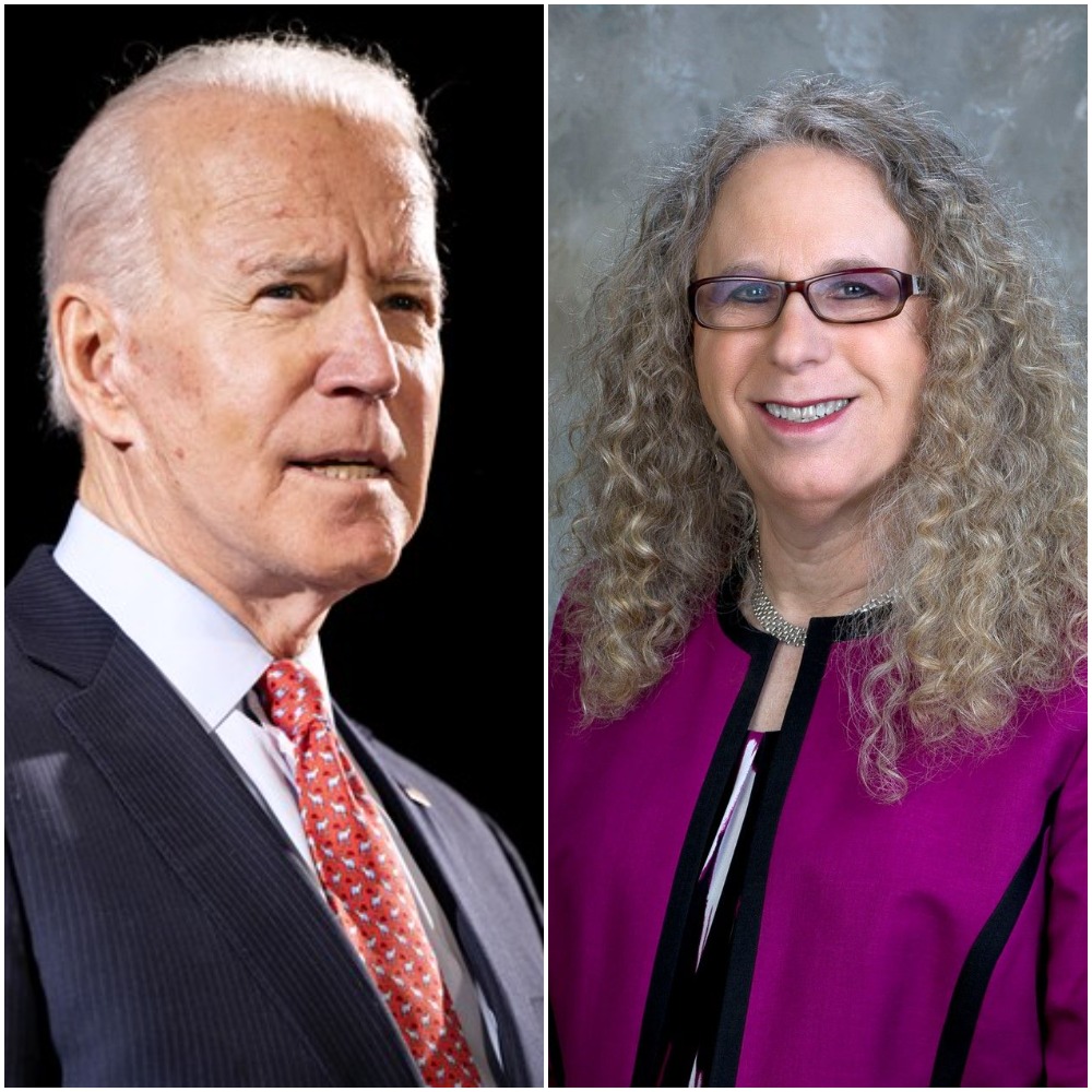 Joe Biden and Rachel Levine