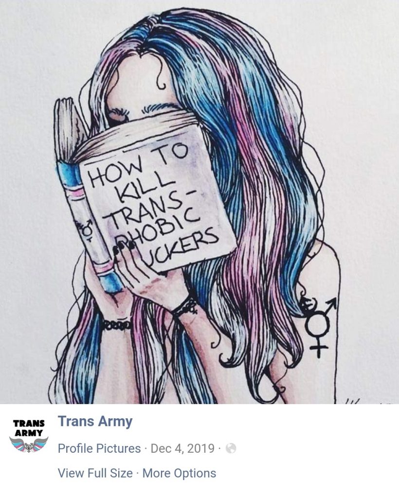 Trans Army Makes Terroristic Threat Against Trans ID Critics